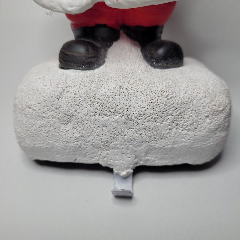 Santa Christmas Stocking Holders 2 Festive Figurines - Picture 7 of 11